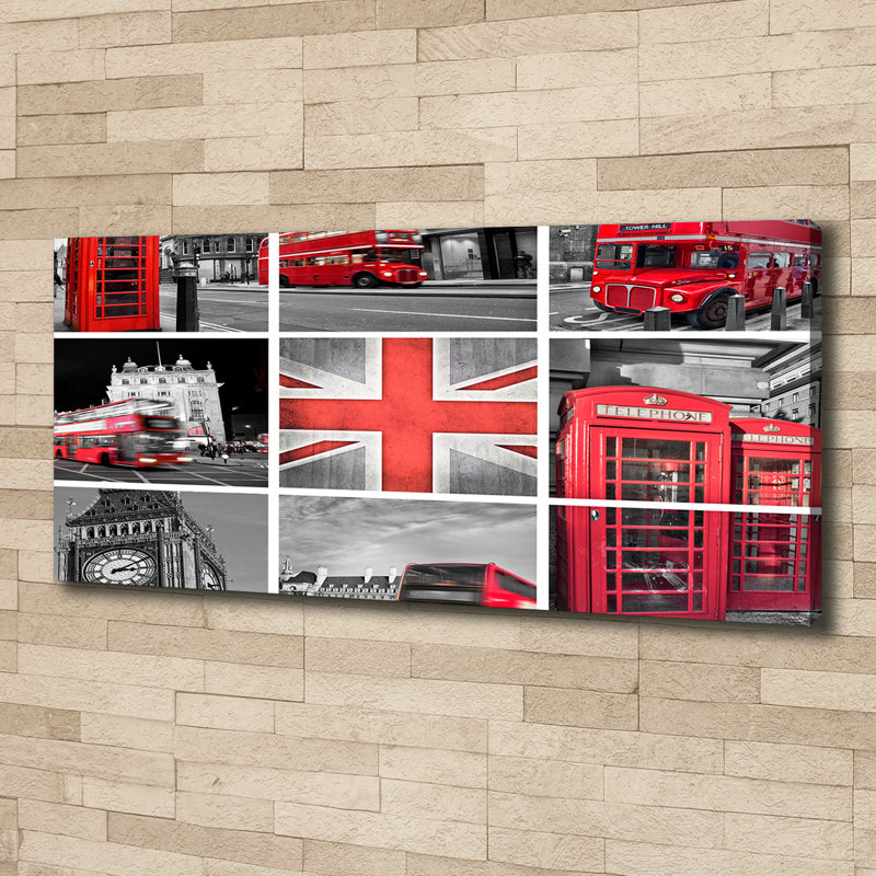 Collage London - Wrapped Canvas Print