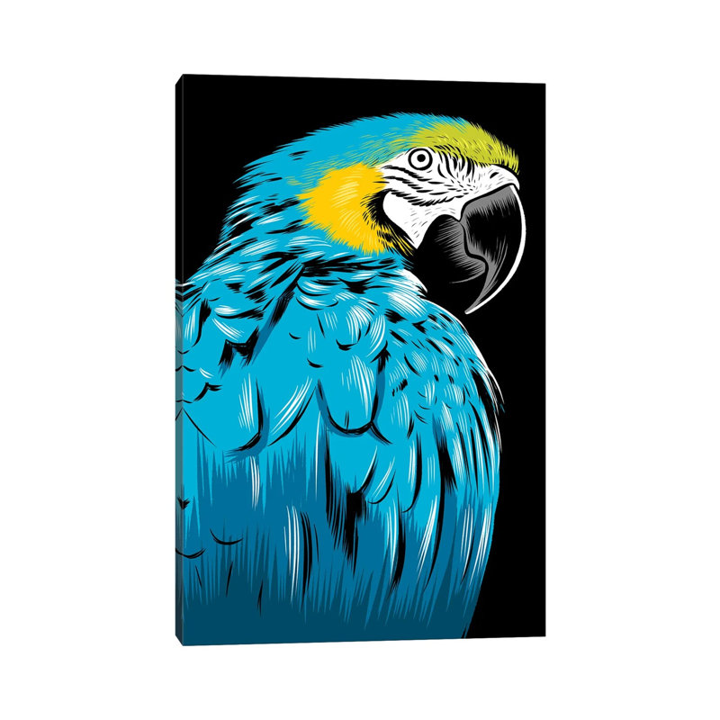 Blue Parrot by Alberto Perez - Wrapped Canvas Print, 152.5 cm H x 101.5 cm W