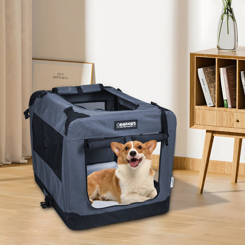 Caisse pour chien Jespet, H 23 po x l 21 po x P 26 po, Gris