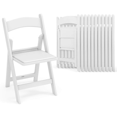 Red Barrel Studio® 12 Pack Resin Folding Chairs With Padded Seat All-weather Resin Frame Patio