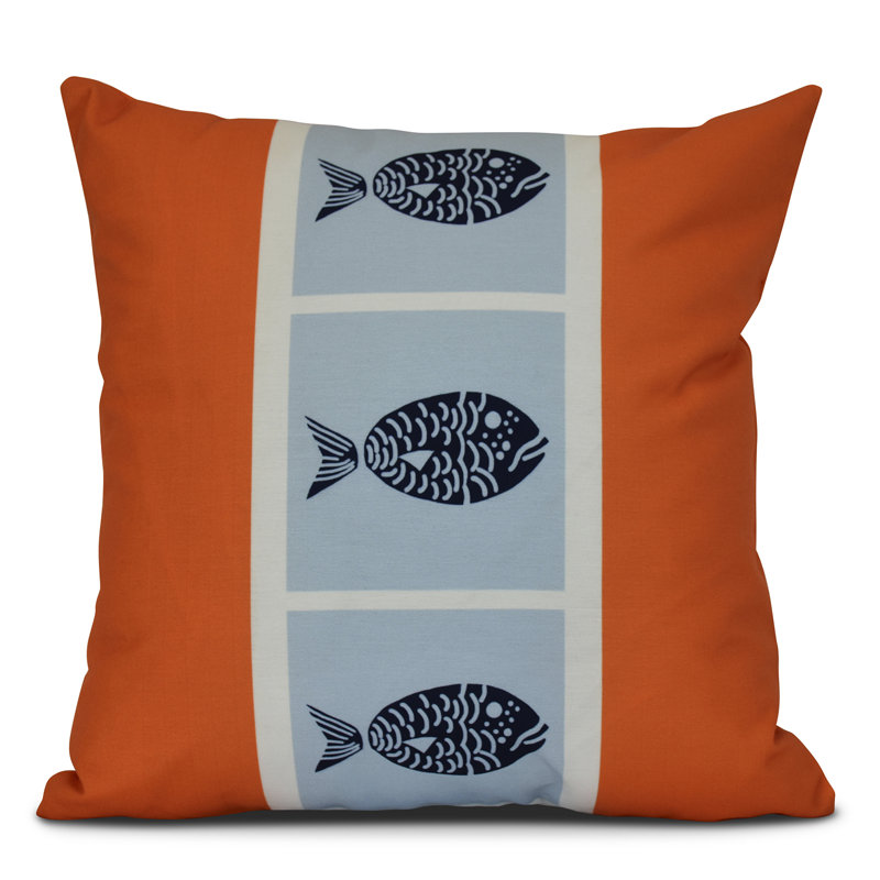 Housse de coussin d'extérieur carré Sail, Sun & Fun, H 16 po x l 16 po x P 3 po, Orange