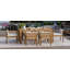 Ensemble de table de salle à manger 7 pièces pour 6 personnes avec table rectangulaire et chaises avec coussins amovibles-1479538489
