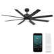 Renegade 8 - Blade Outdoor / Indoor Smart Ceiling Fan with Remote Control and LED Light Kit Included, Works With Alexa and iOS or Android App