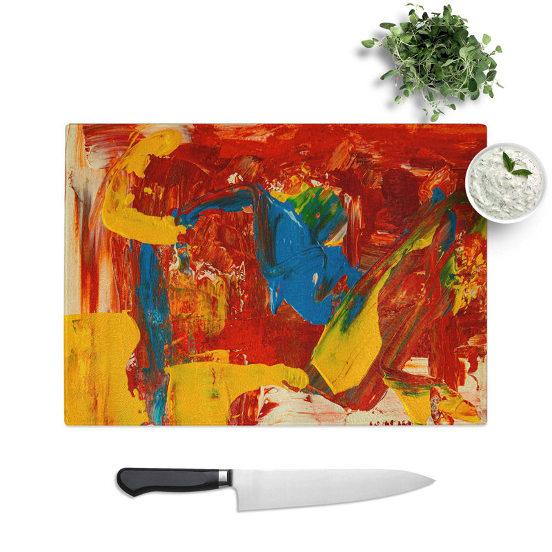 Tempered Glass Art Painting Vol.166 Chopping Board, 28.5 cm W x 20 cm L