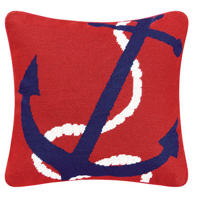 Anchor Needlepoint Pillow