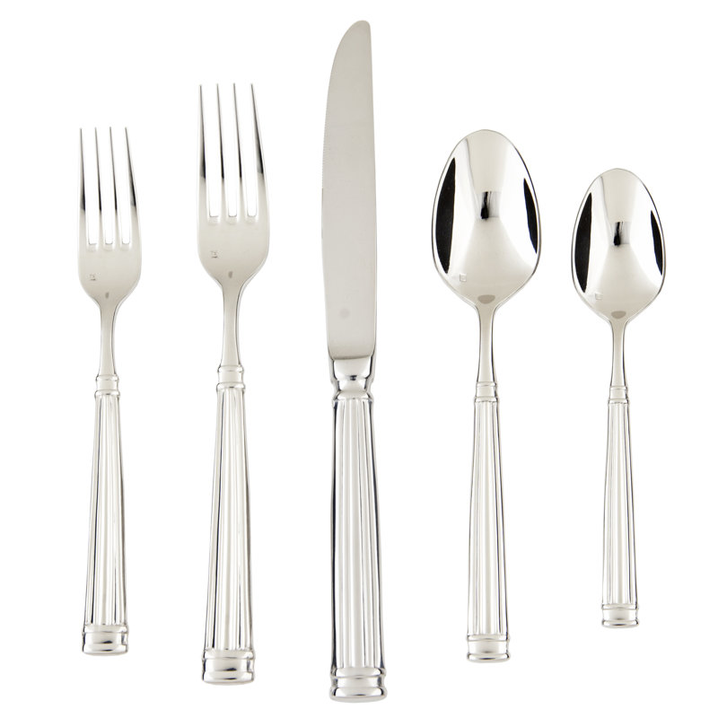 Doria 5 Piece Stainless Steel Flatware Set, Service for 1