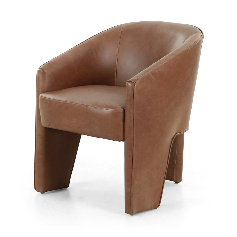 Chaise avec accoudoirs rembourrée Tillison, Châtaignier Sonoma