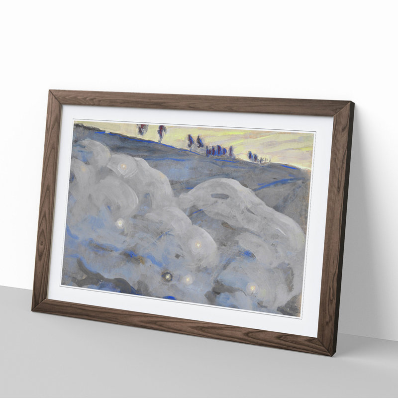 Sparks Vol.1 by Mikalojus Konstantinas - Picture Frame Painting, 27cm H x 36cm W x 2cm D, Walnut Framed