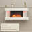 32inch Wall Mounted Hanging Electric Fireplace with Smart WiFi Control