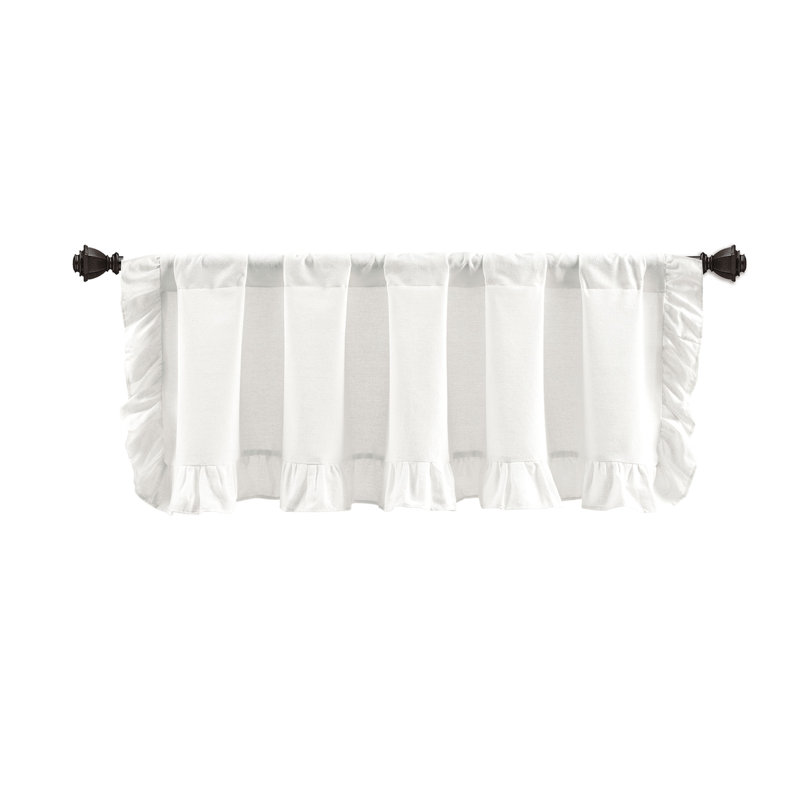 Lush Decor Linen Ruffle Single Window Valance