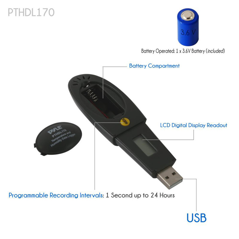 Enregistreur de données usb pression barométrique, température et humidité