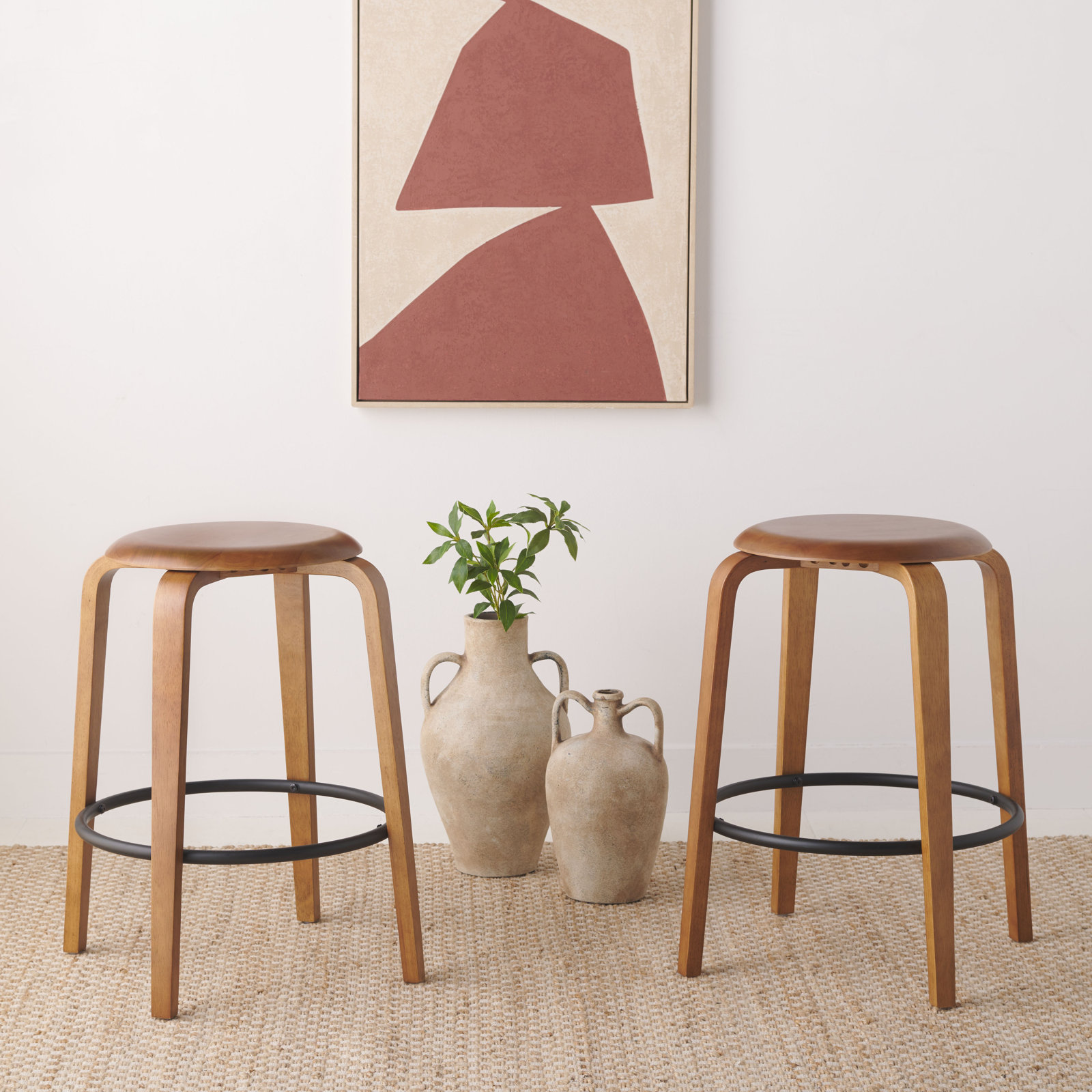 Eves 26" Bar Stool, Walnut