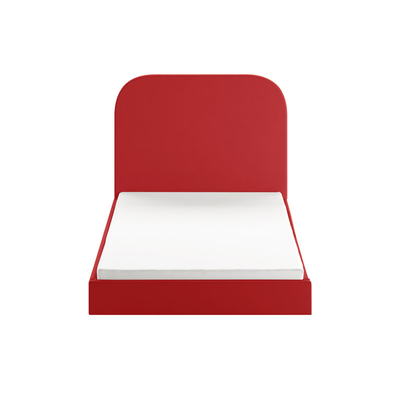 Plum Upholstered Ottoman Storage Bed, European Double  (140 x 200 cm), Red