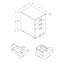 Classeur contemporain avec roulettes, stratifié noir pour chariot de rangement Office Essentials, gestion efficace des documents