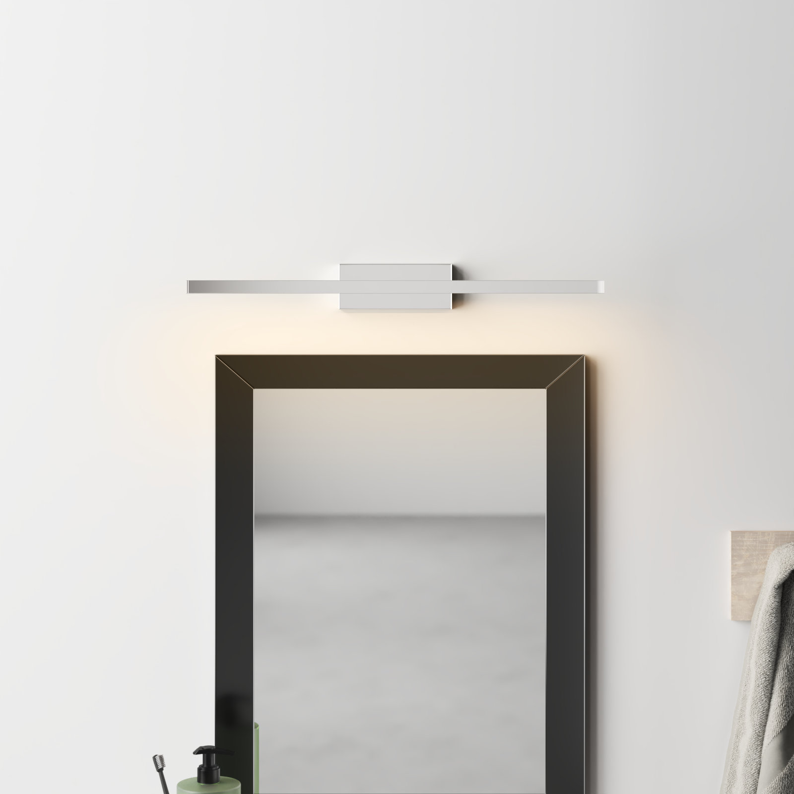 Rochelle Single Light Dimmable Bath Bar, Chrome, 3500K