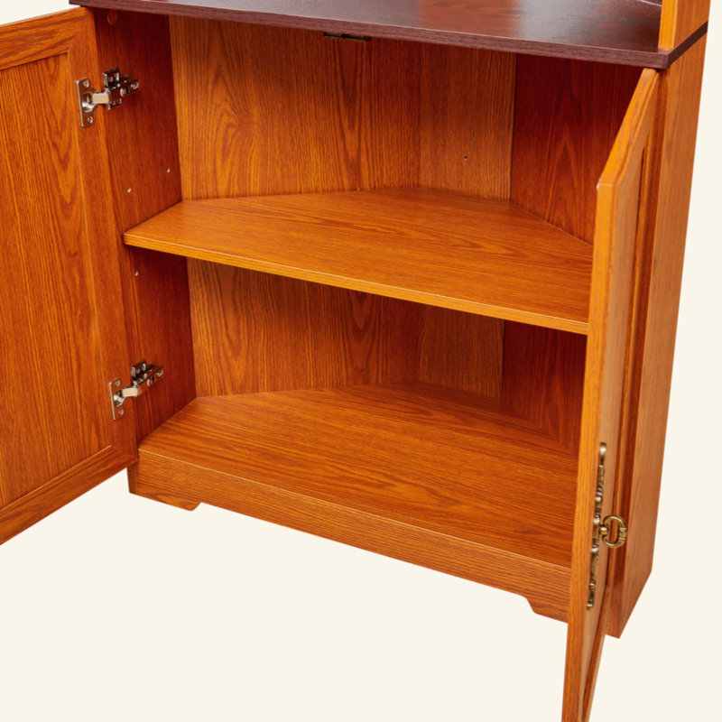 Armoire de rangement autoportante de 70,86 po (180 cm) de hauteur, armoire à vin 5 niveaux avec portes en verre trempé, dossier en miroir, tablettes réglables pour la cuisine du salon, vitrine moderne en bois