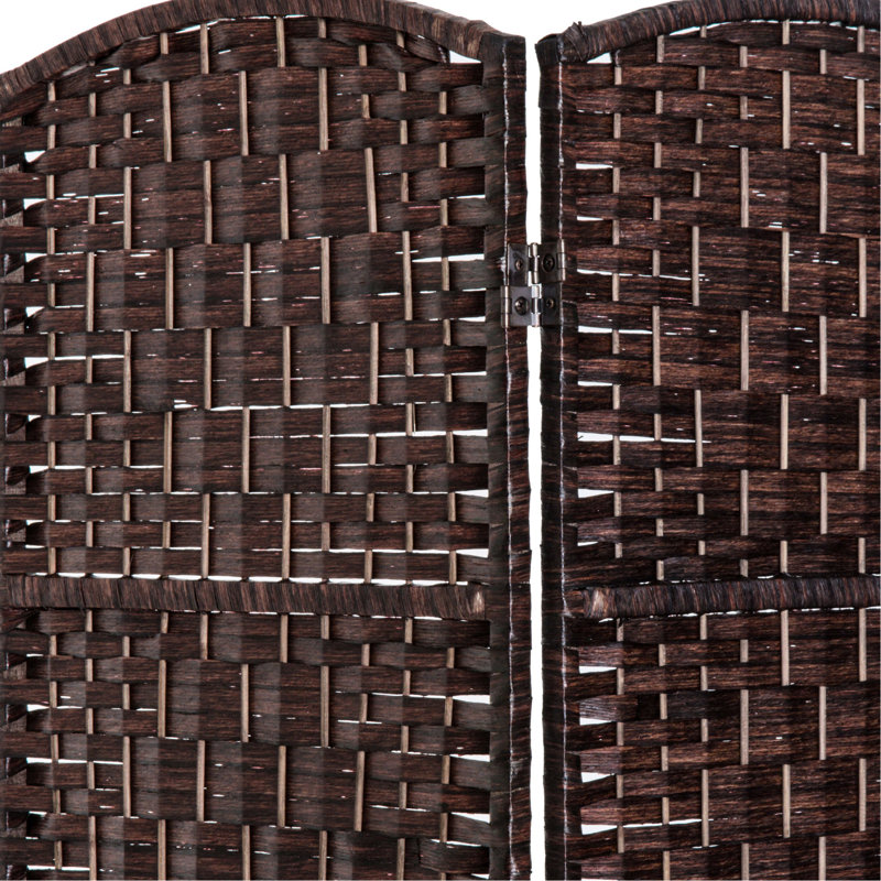 Paravent brun de 6 pi de hauteur Cloison élégante avec design artistique. Idéal pour les dortoirs et les petits appartements. Paravent portable pliable 3 panneaux - brun. Espaces. Espace
