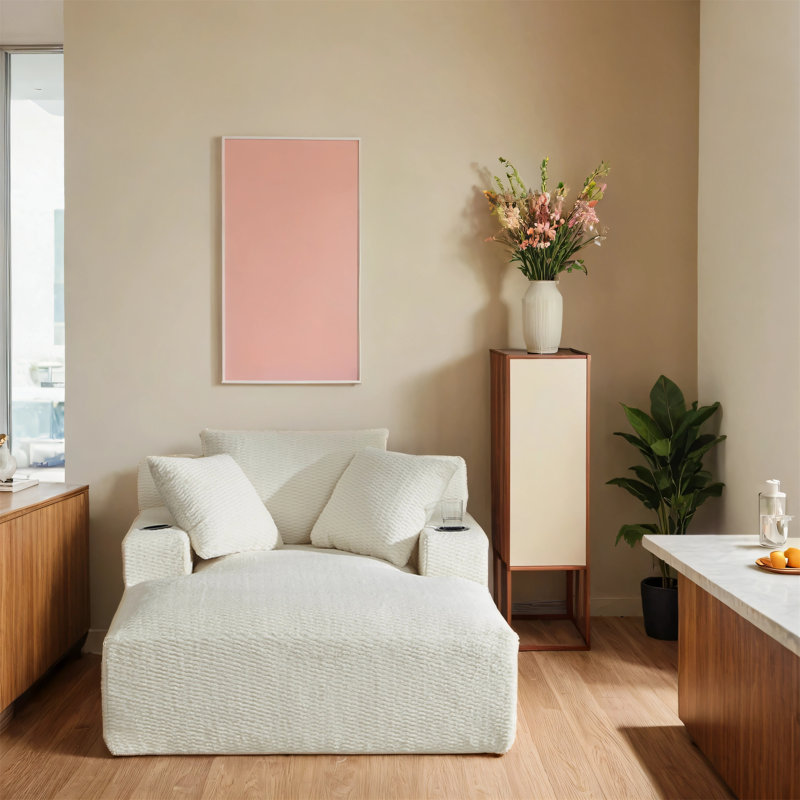 Extra-large Recliner, Comfortable Sofa Bed, White