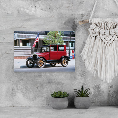 1990S Restored 1926 Ford Model T In Front Of Old Restored Diner Freehold New Jersey Usa Classic Retro Vintage Wall Art