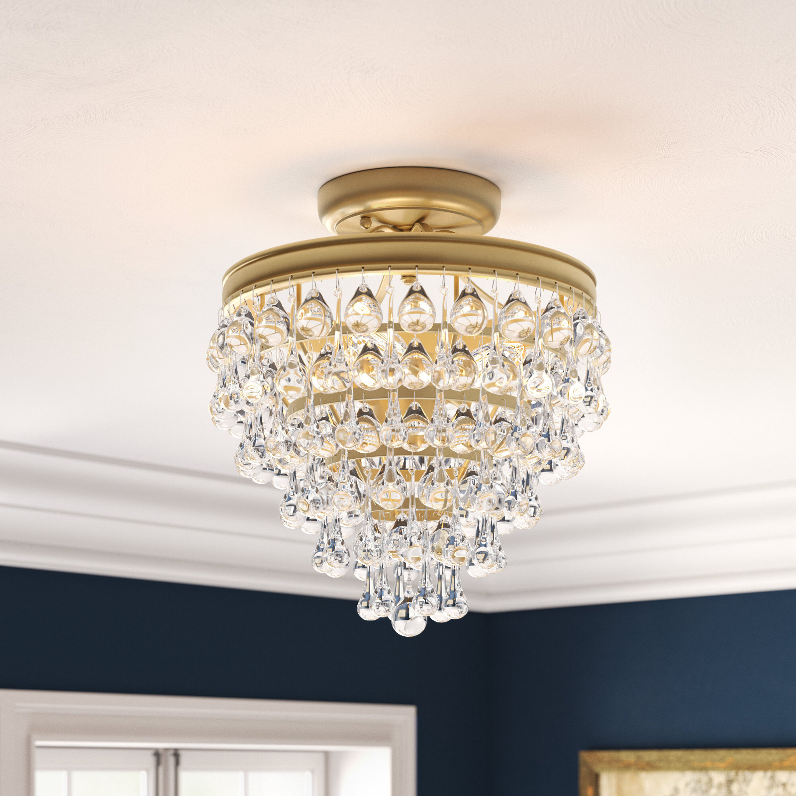 Alto 3 Light Crystal Dimmable Pendant