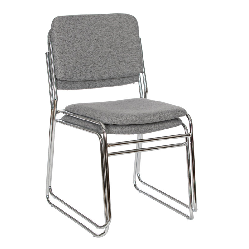 Sandra Stack Chair, Pack of 2, Gray