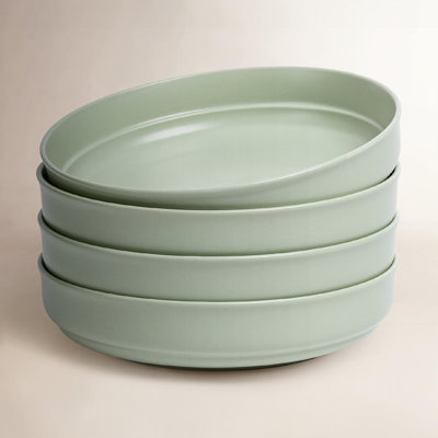 Rimmed Stoneware Pasta Bowl