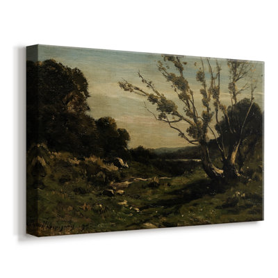 Paysage au crépuscule - Henri Harpignies - Toile tendue avec châssis - 1895
