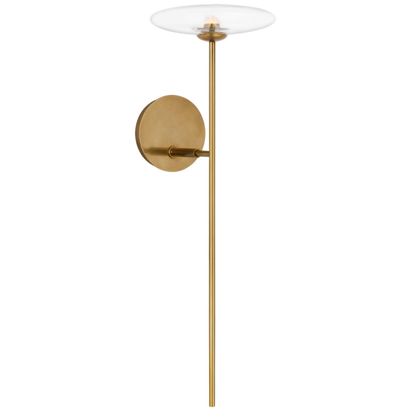 Calvino 1 - Light LED Wallchiere, Hand-Rubbed Antique Brass