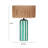 Lukasik Striped Paper Mache Table Lamp