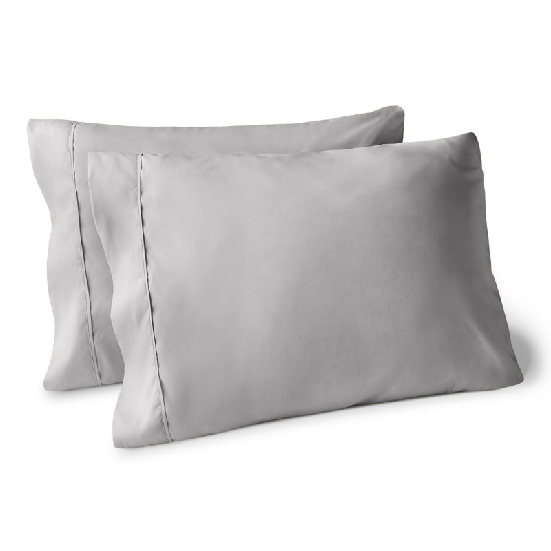 Soft Microfiber Pillowcase Set, Light Grey, 2 Standard Pillowcases