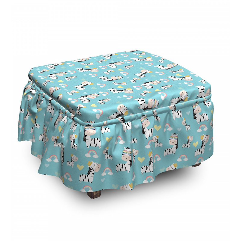 Box Cushion Ottoman Slipcover