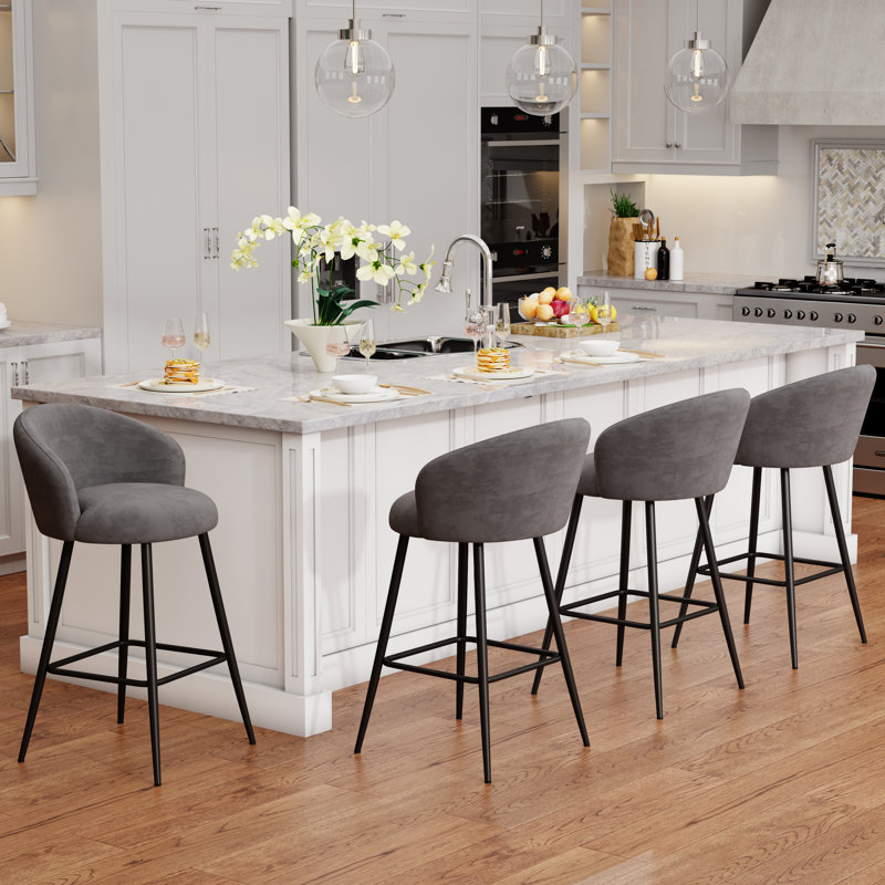 Latitude Run Upholstered Counter Stool Set of 4