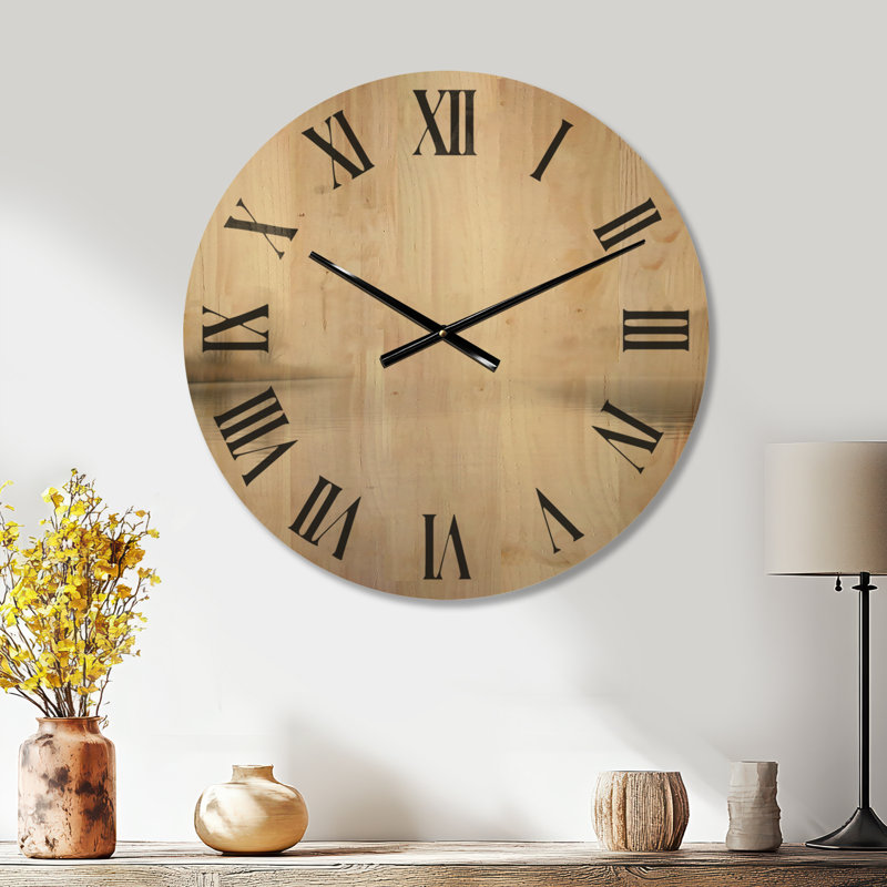 Horloge murale en bois Lake, Large