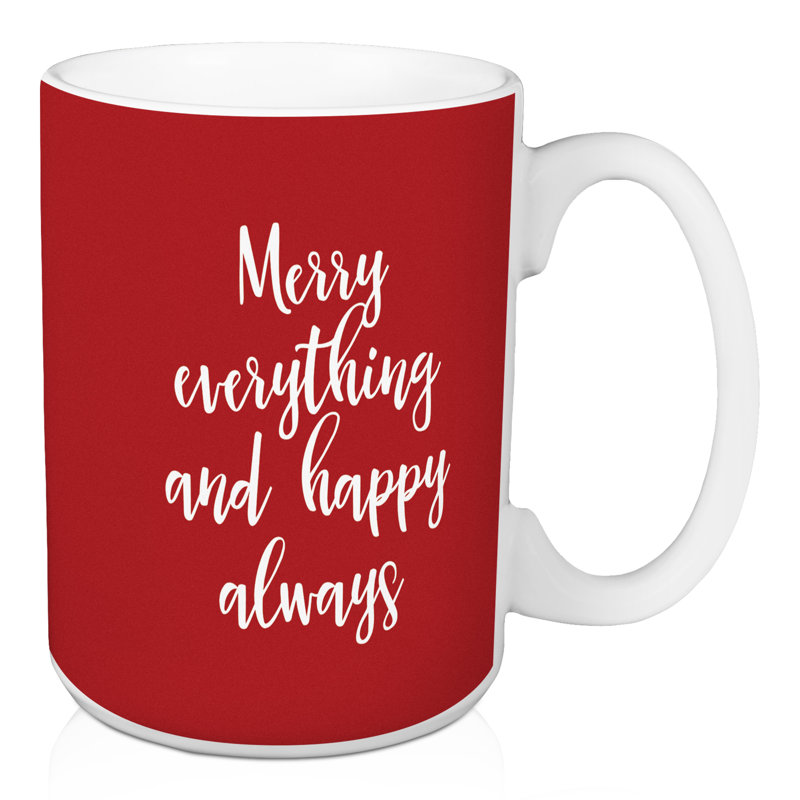 Grande tasse à café joyeux everything Guitierrez, Rouge