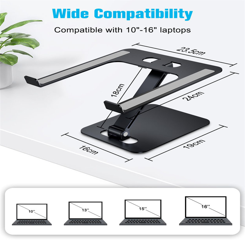 Metal Stackable Monitor Stand, Black