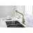 Dual Spray Single Pull-Out Laundry Faucet In Spot Gold Stainless, 360 Rotating High Nozzle, Simple Temperature And Flow Adjustment, Corrosion Surface Function Sink Water Easy To , Rust Design