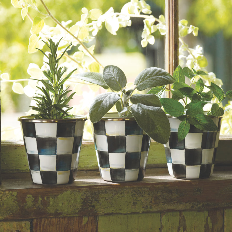 Courtly Check Herb Pots