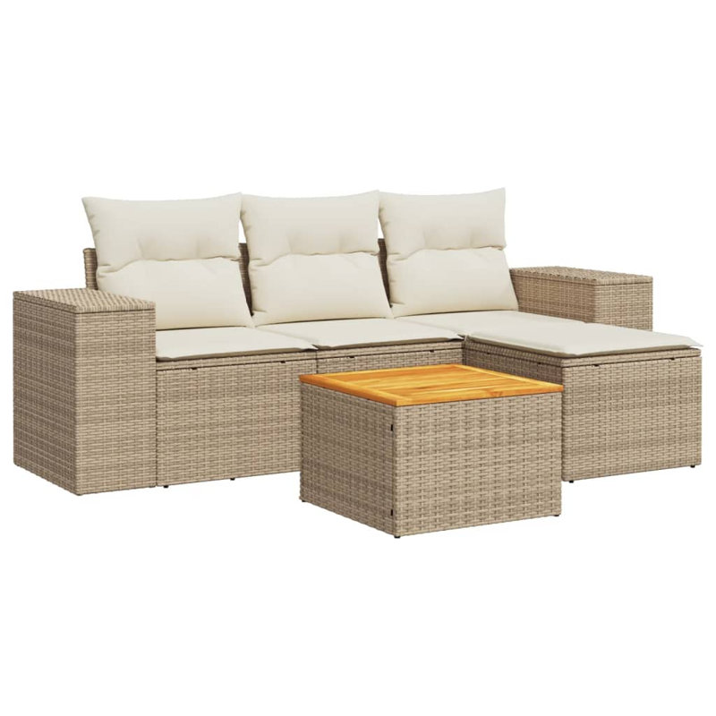 Ensemble de canapé de jardin Vidaxl beige