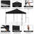 10 Ft. W x 10 Ft. D Steel Party Tent with Adjustable Outdoor Tent-110923722