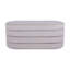 Banc avec rangement en velours taupe