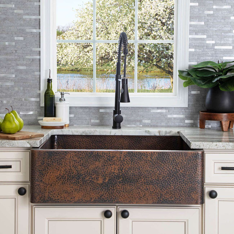 30'' L Copper Kitchen Sink