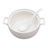 Deliyah 8.54in White Ceramic Serving Soup Tureen with Glass Lid