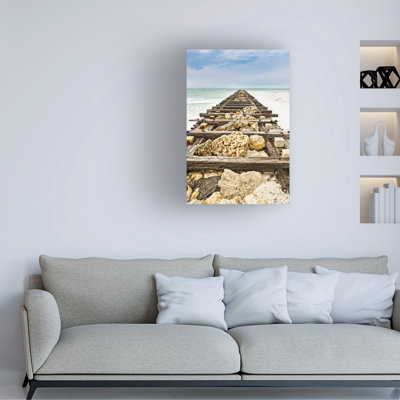 Art mural sur toile tendue - «Mary of Johnson Past», art mural «Pier of Ages Past» pour le salon, la chambre à coucher ou le bureau - 16 x 24