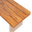 Banc d'extérieur en bois d'acacia 1 pièce, finition teck + osier brun-809023577