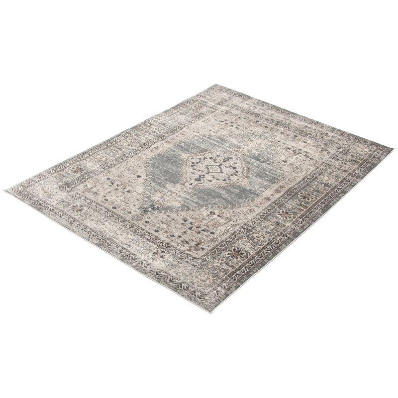 Tapis ivoire / brun Bijar, Rectangle 5 pi 3 po x 7 pi 3 po