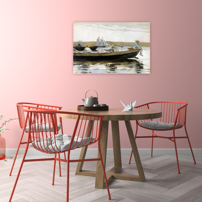 Boys In A Dory Classic Coastal Wall Art Print by Winslow Homer - 1 Piece Wrapped Canvas Wall Art, 101.6cm H x 152.4cm W