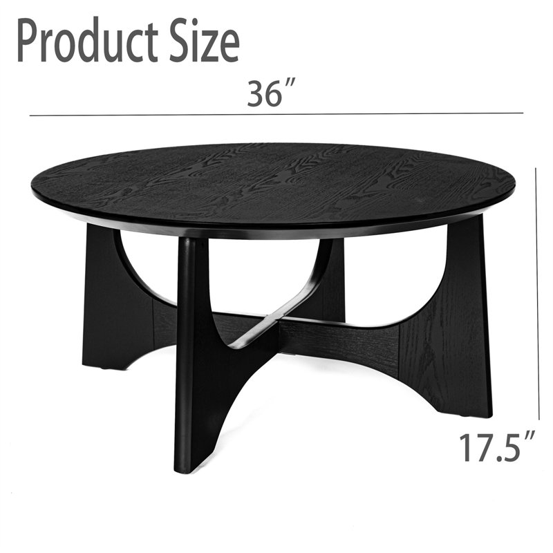 Table basse à pieds croisés, Noir