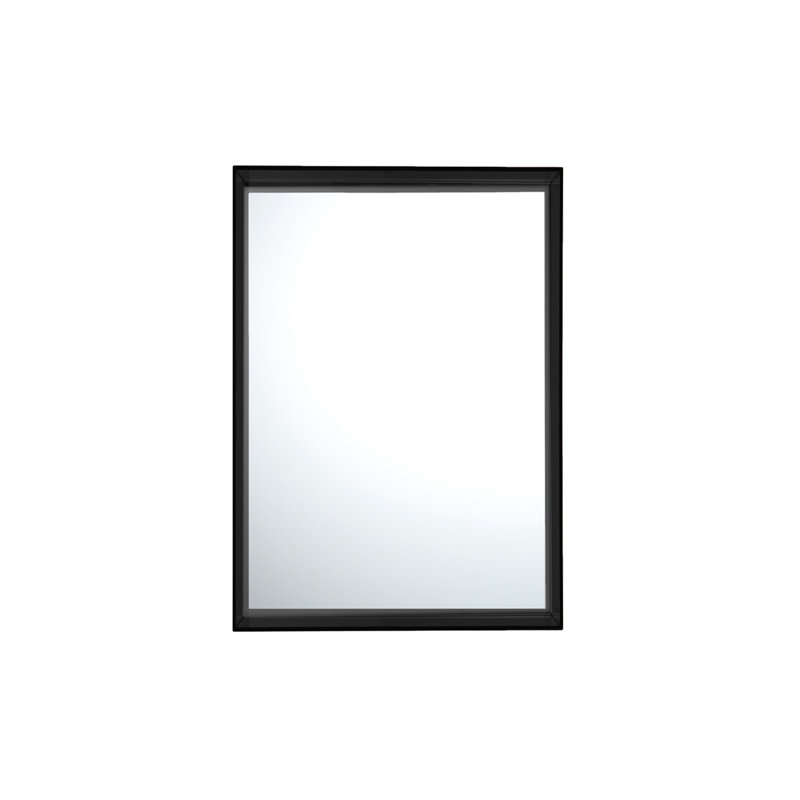 Only Me Wall Mirror, Glossy Black, 27.56" x 19.69"