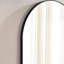 Miroir mural de 36 po x 22 po avec cadre en métal noir pour chambre à coucher, aspect luxueux, aluminium, salon de meuble-lavabo rond facile à assembler, support-517740164