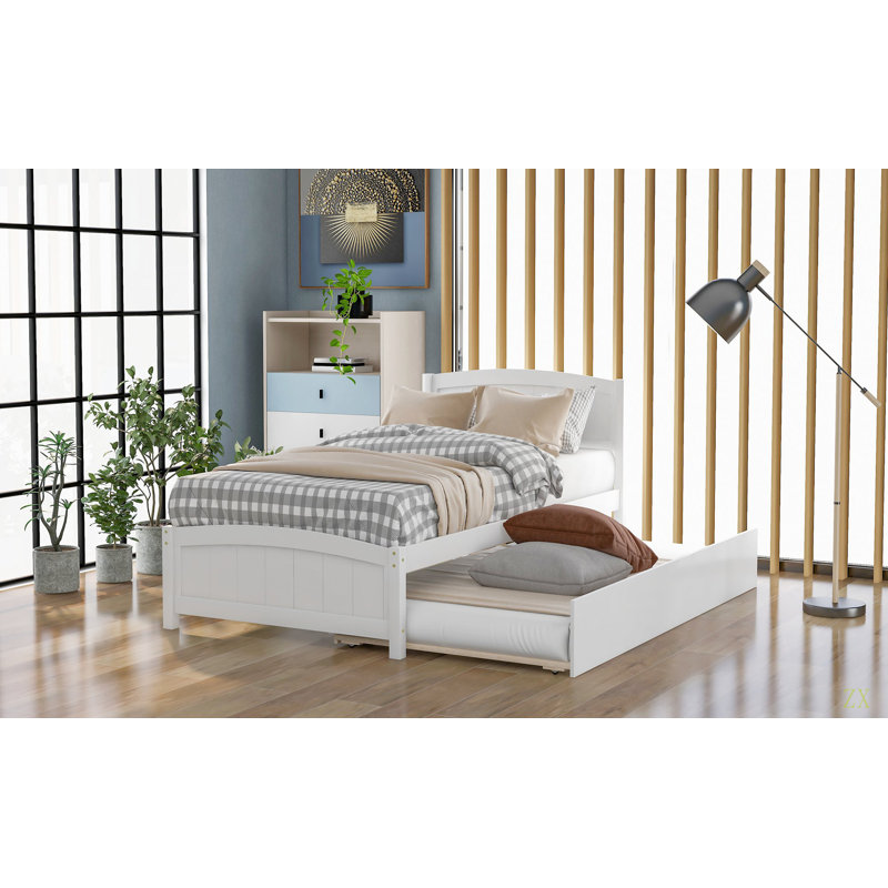Lit plateforme simple avec lit gigogne